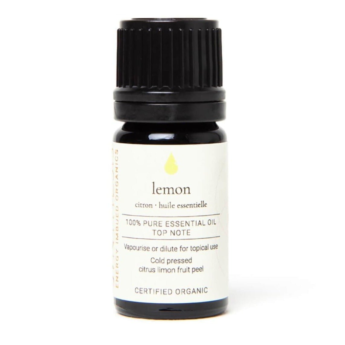 Lemon Certified Organic Essential Oil - 5ml - Synthesis Organics