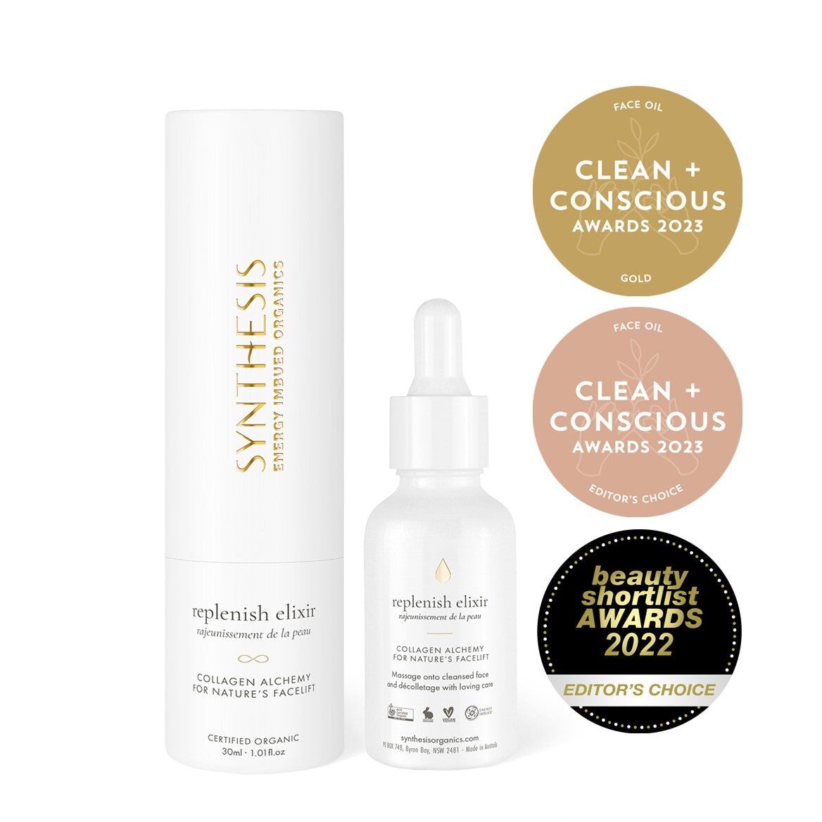 Notox Serum + Replenish Elixir 30/90 Day Transformation Duo - 90 - day Bundle - Synthesis Organics