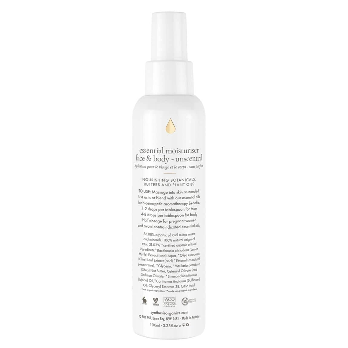 Essential Moisturiser for Face & Body - Unscented Other Synthesis Organics